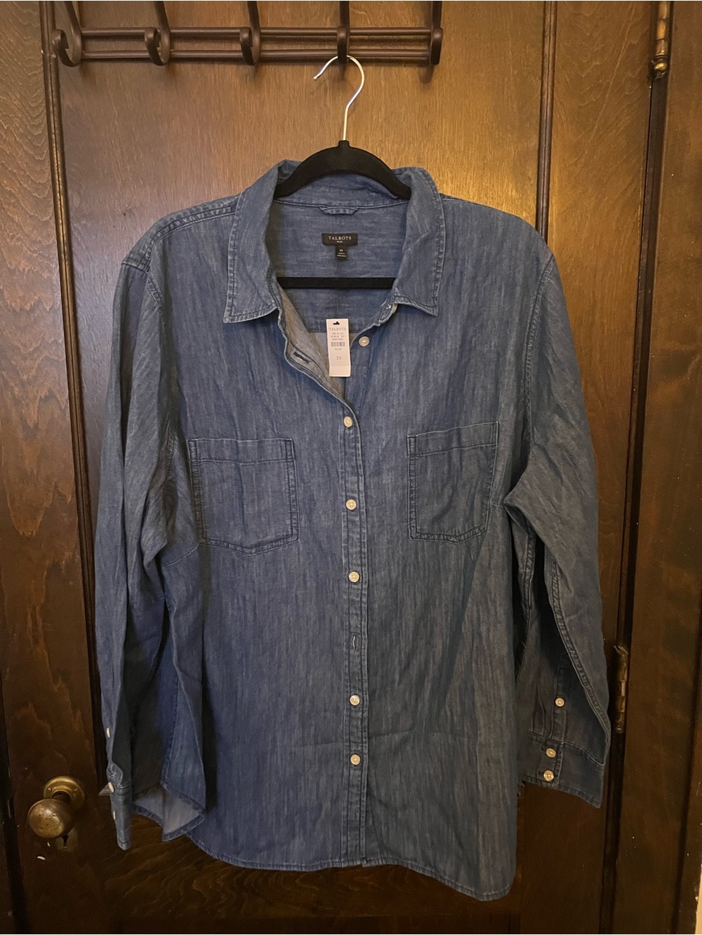 Talbots Blue Denim Women’s Button-Down Shirt